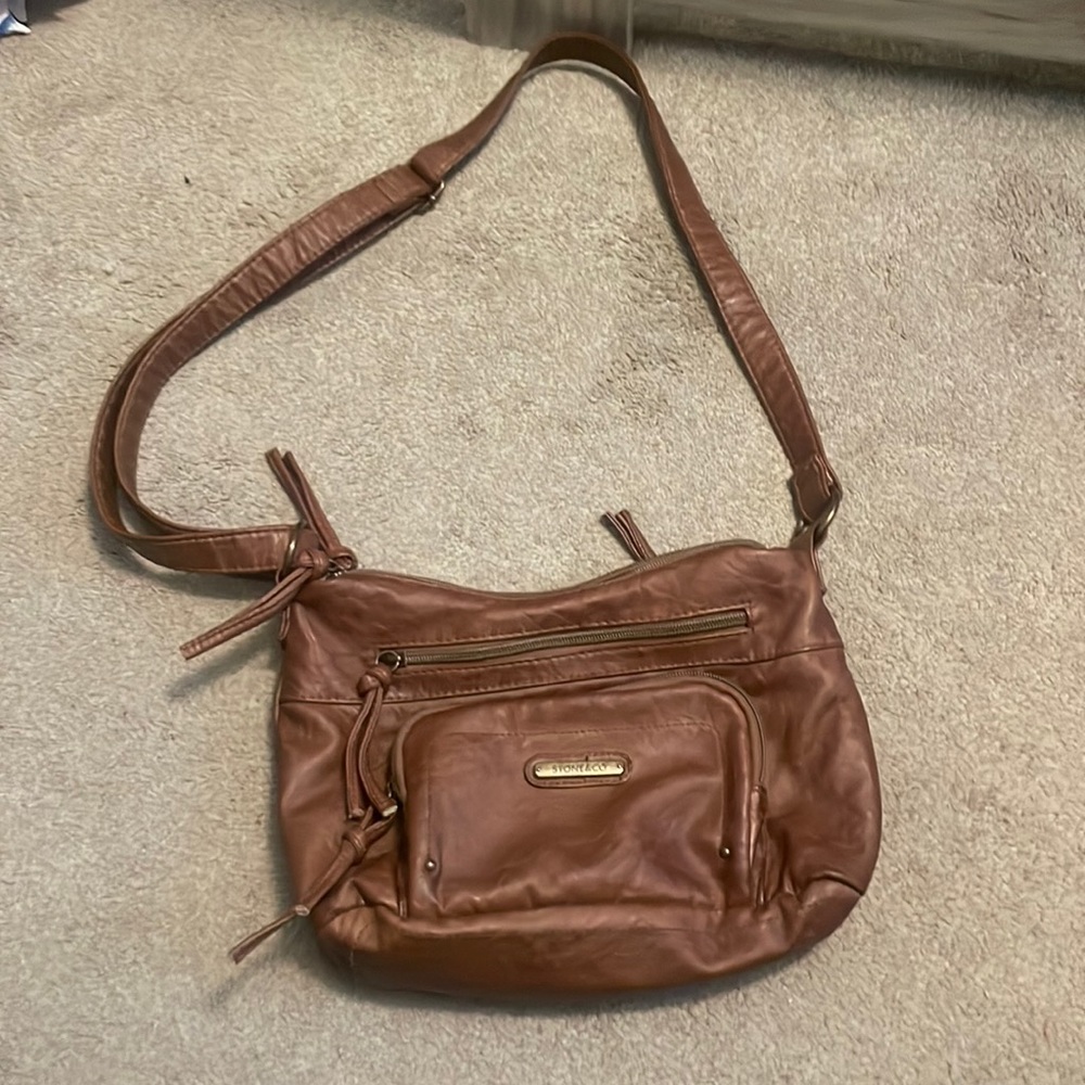 Brown leather women’s purse
